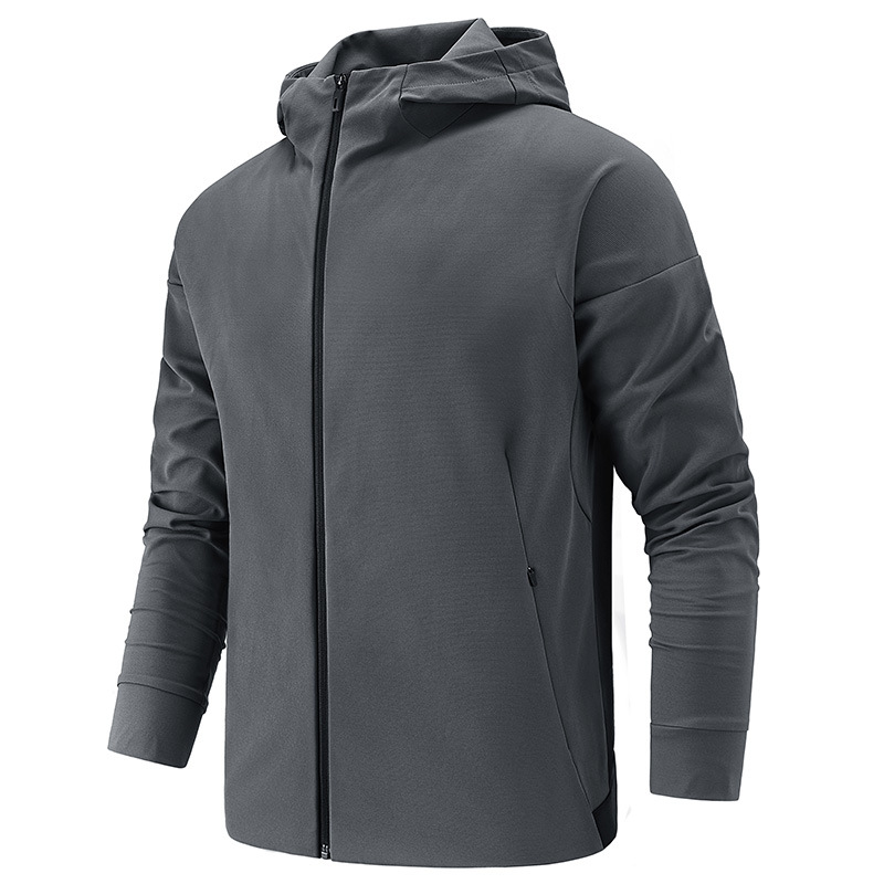 Sportswear Mens Joggers Casual Jackets Outdoor Sports Windbreaker Coat Light Simple Hoodie Jacket For Men