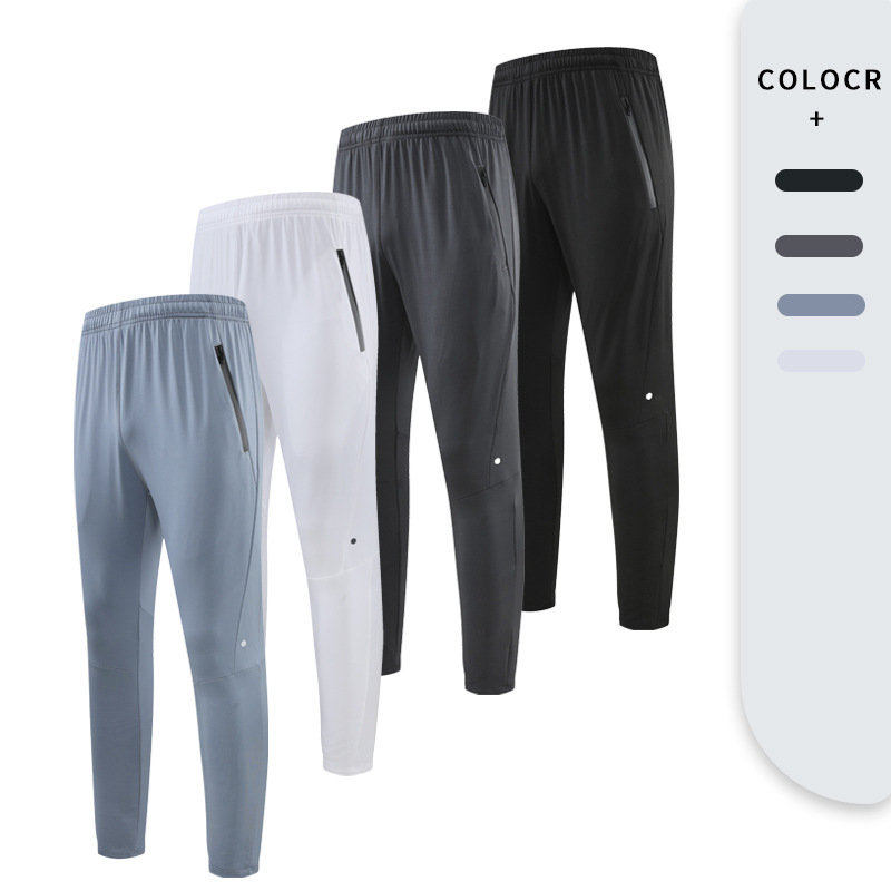 Oem Designs Pocket Custom Logo Solid Colours Mens Running Trousers Polyester Spandex Sweatpants Joggers Track Pants